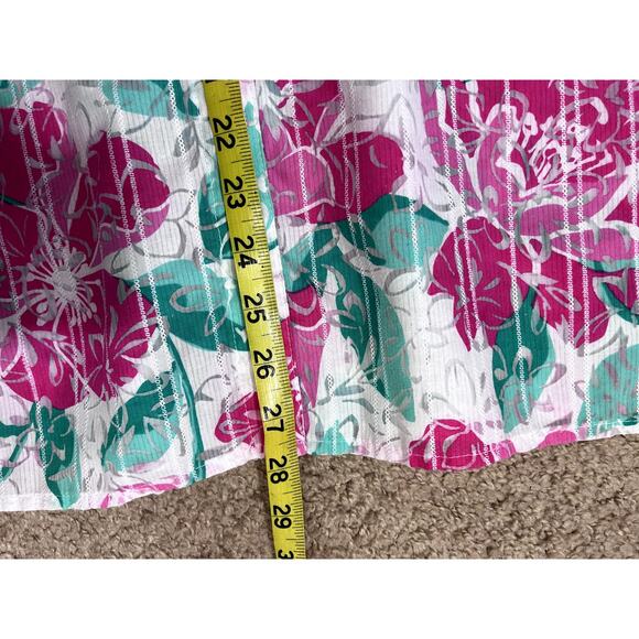 Pink Floral Alfred Dunner Button Front Blouse 18 - Picture 4 of 5